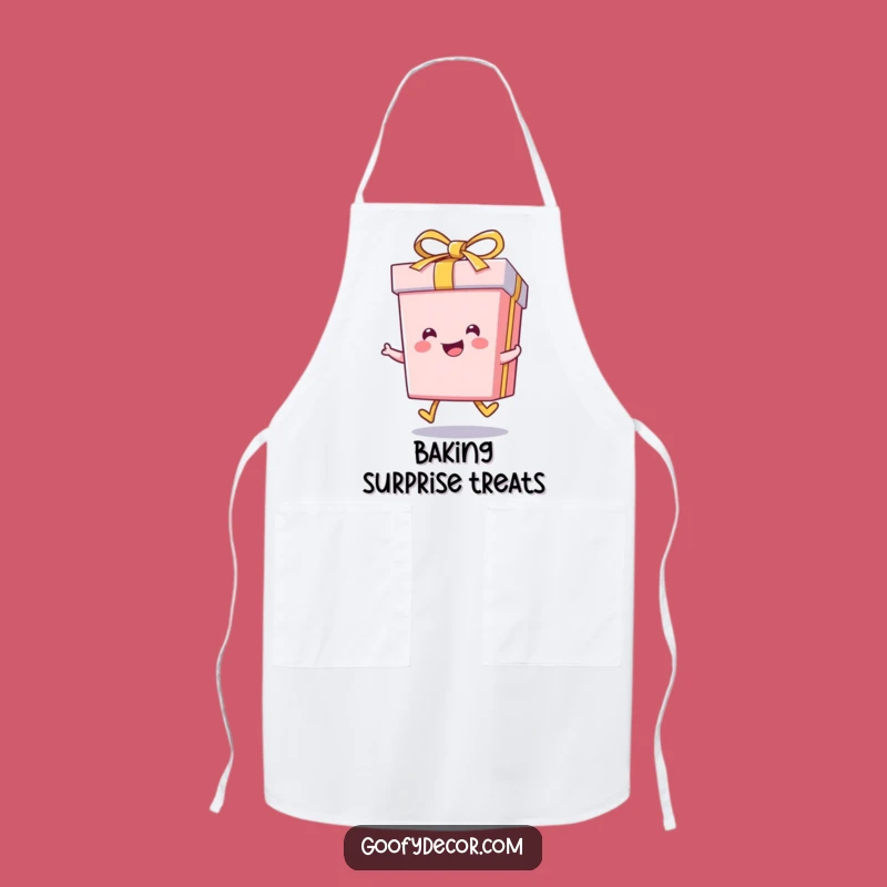 Funny Kawaii Gift Box Skip Apron: Cook with Joy - Perfect Kitchen Funny Gift!