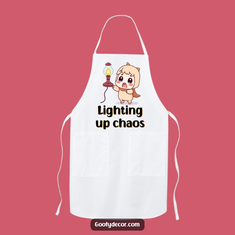 Funny Surprised Character Lamp Wobble Apron - Kitchen Fun for Humorous Cooks