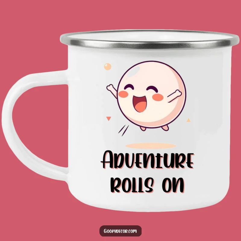 Funny Kawaii Bouncing Ball Camping Mug: Tumbling Character for Outdoor Fun