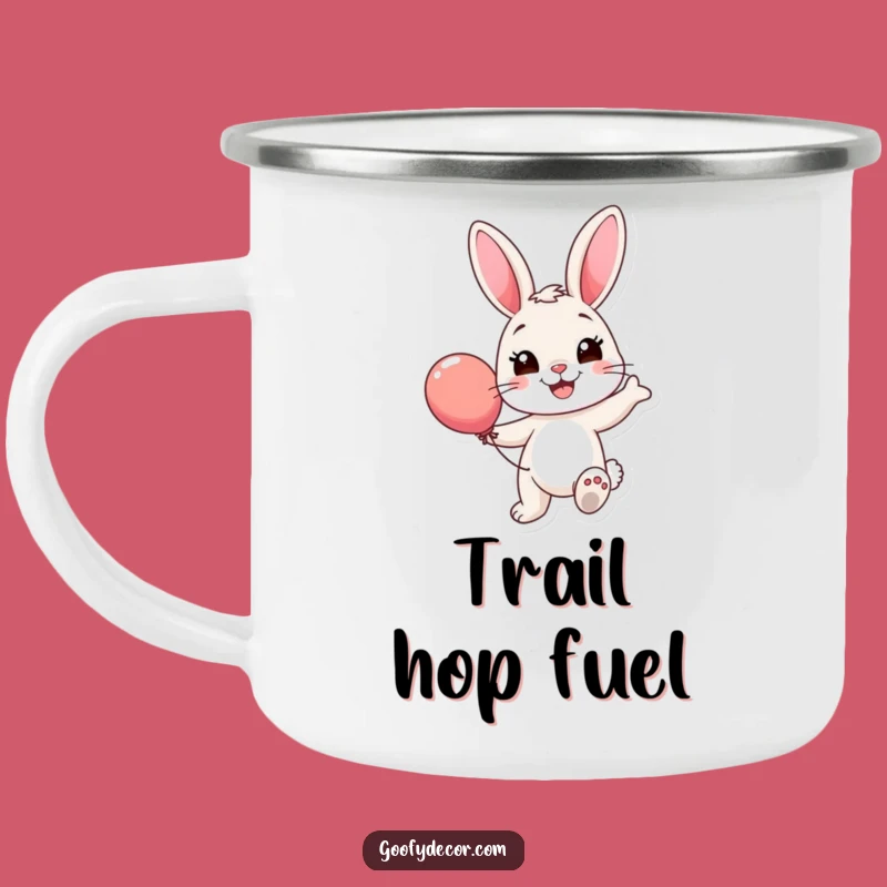 Funny Bunny Balloon Camping Mug: Sip Your Drink with This Happy Hopper, Great Funny Gift!