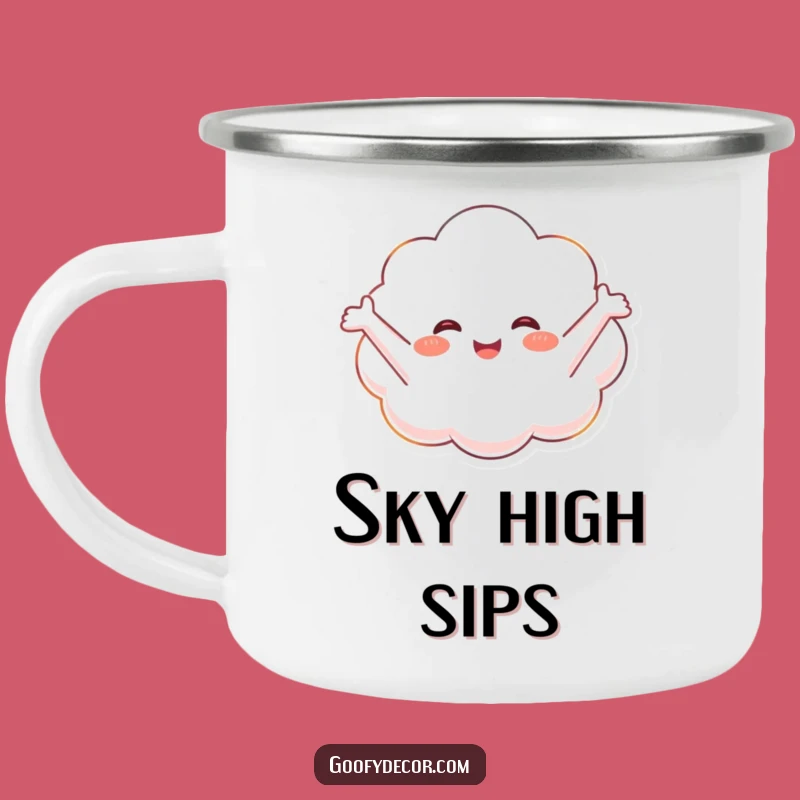 Funny Cloud Camping Mug: Adventure Sky, Durable & Peaceful Funny Gift