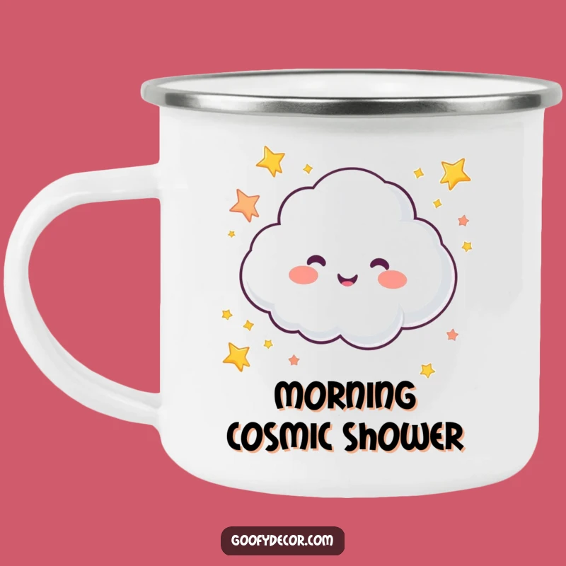 Funny Cloud Camping Mug: Star Sprinkling Adventures, Your Go-To Funny Gift!