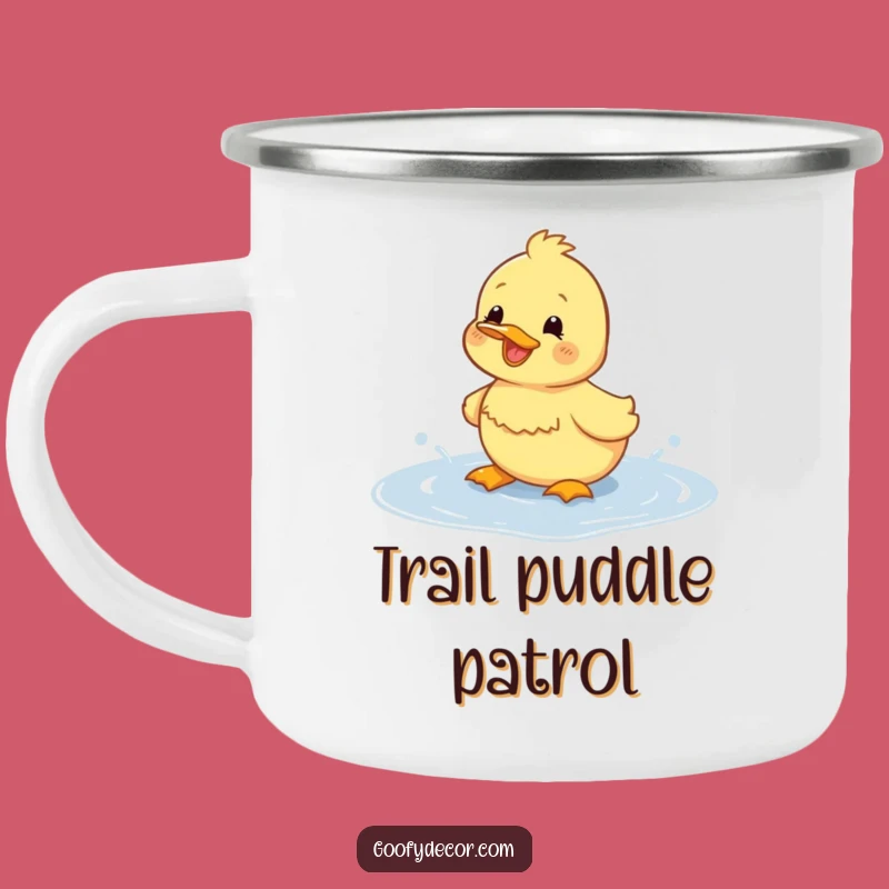 Funny Duckling Splashing Camping Mug: Adventure with Cheer - Outdoor Gift
