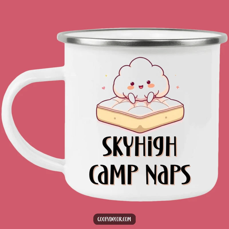 Funny Giddy Cloud Enamel Camping Mug - Happy Sips On The Go