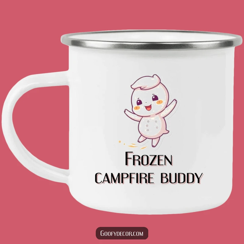 Funny Giggling Snowflake Camping Mug, Warm Sips and Chilly Laughs Outdoors