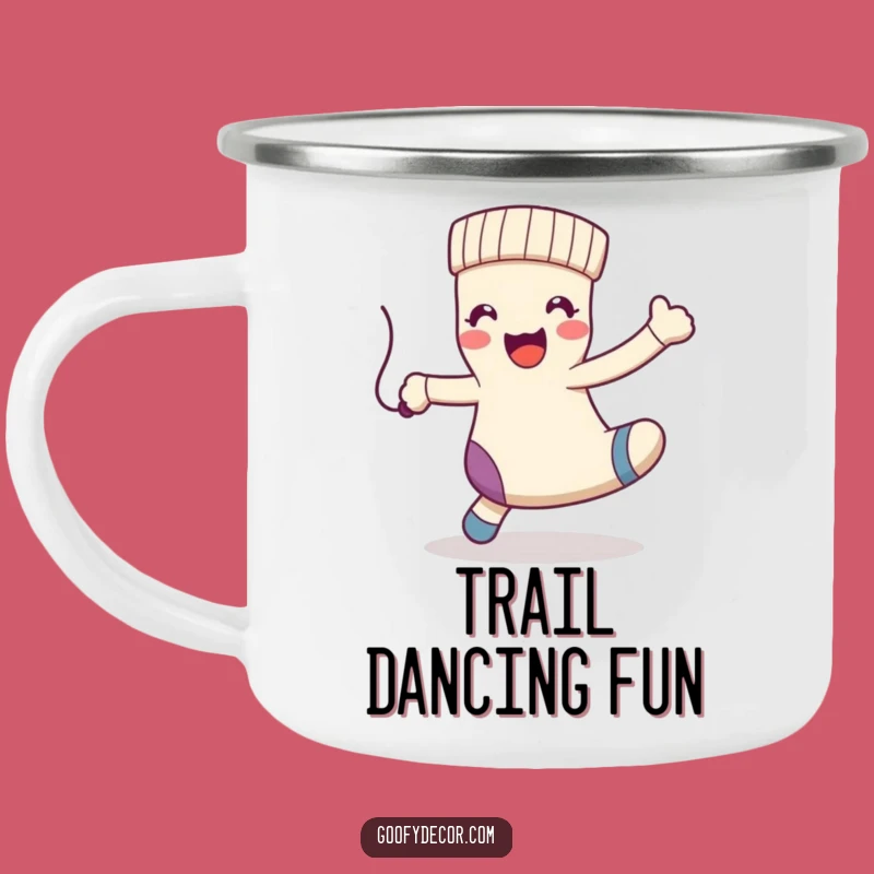Funny Kawaii Sock Dance Camping Mug: Cozy Camp Moves - Ideal Funny Gift!