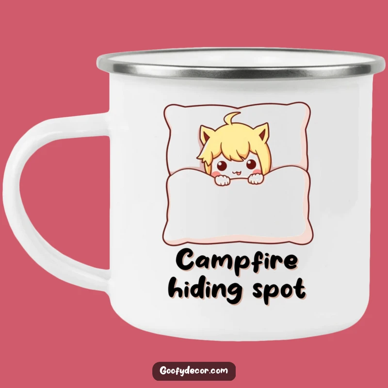 Funny Mischievous Character Camping Mug - Playful Adventures Start Here!