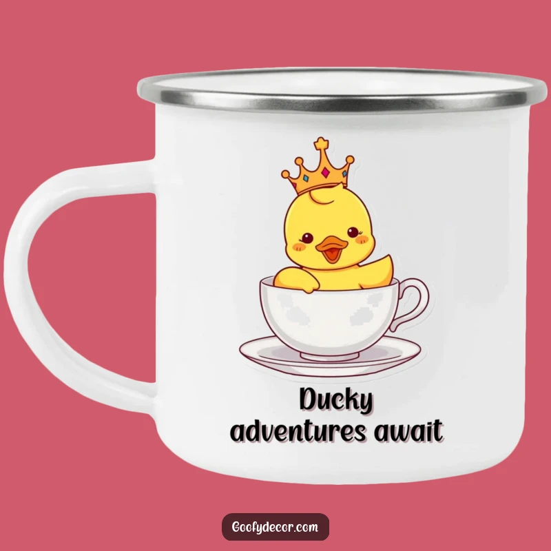 Funny Rubber Ducky Camping Mug: Royal Adventures & Warm Brews