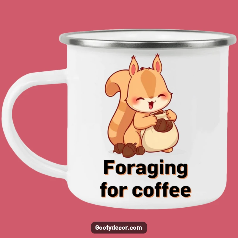 Funny Squirrel Acorn Camping Mug - Outdoor Hoarding Cup