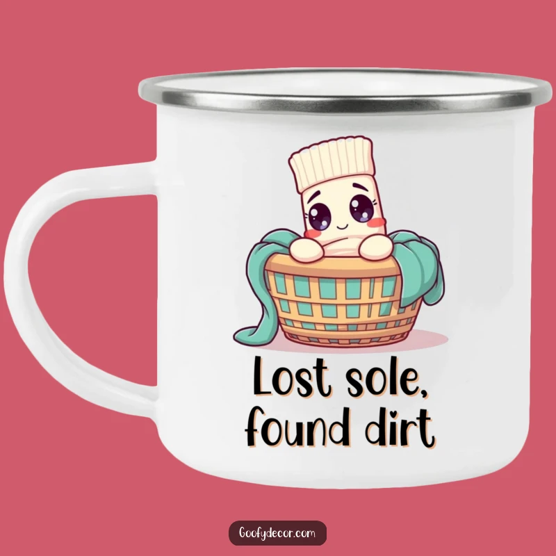 Funny Sock Adventure Mug: Hilarious Cartoon Sock Campfire Companion Gift