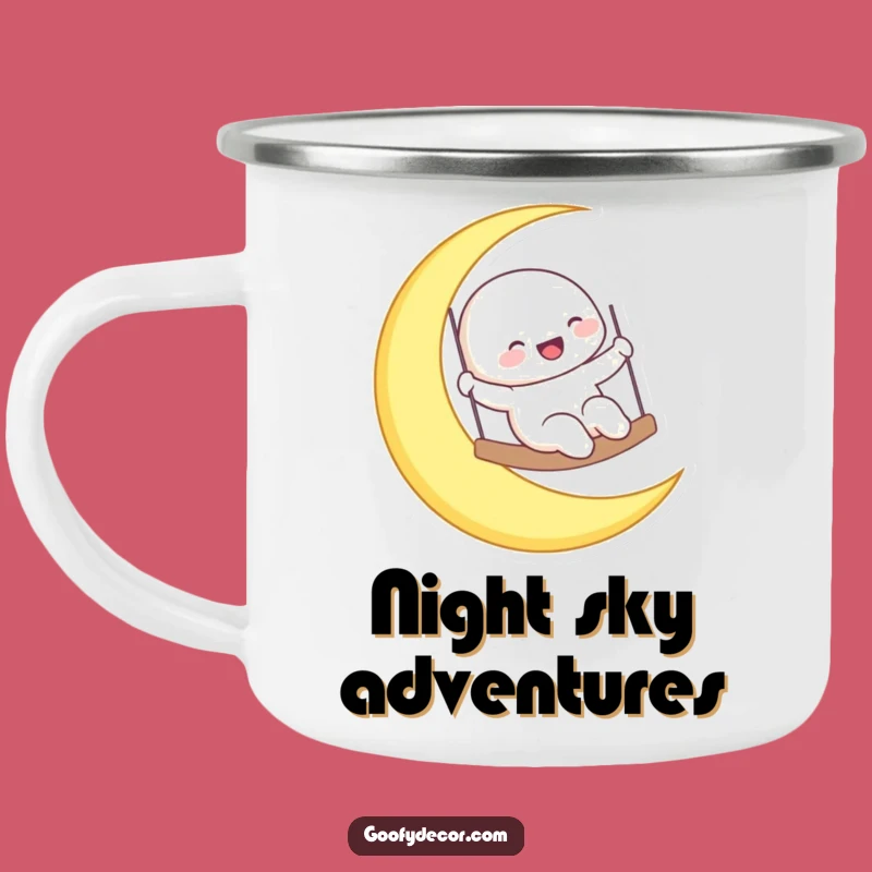 Funny Laughing Moon Camping Mug - Celestial Campfire Companion, Gift