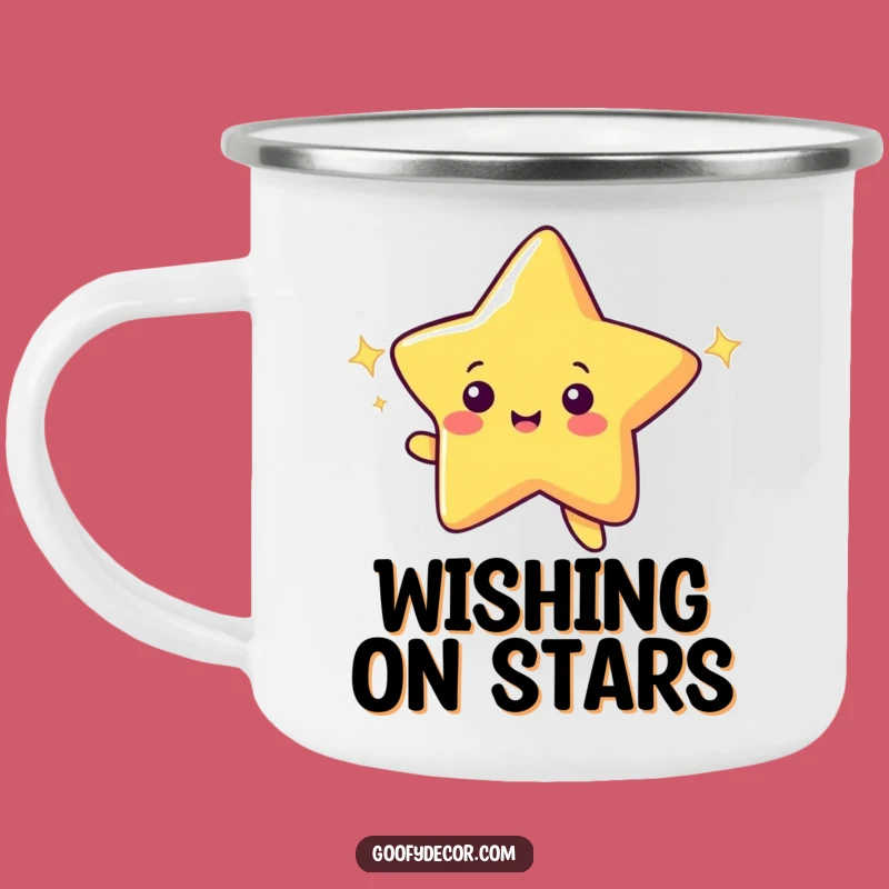 Funny Shooting Star Camping Mug, Wish for Warm Drinks Under the Stars