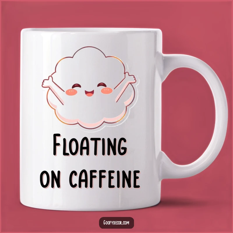 Funny Cloud Mug: Blissful Float, Serene & Happy, Perfect Funny Gift