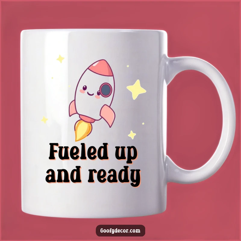 Funny Rocket Mug: Zooming Joy, A Perfect Funny Gift!