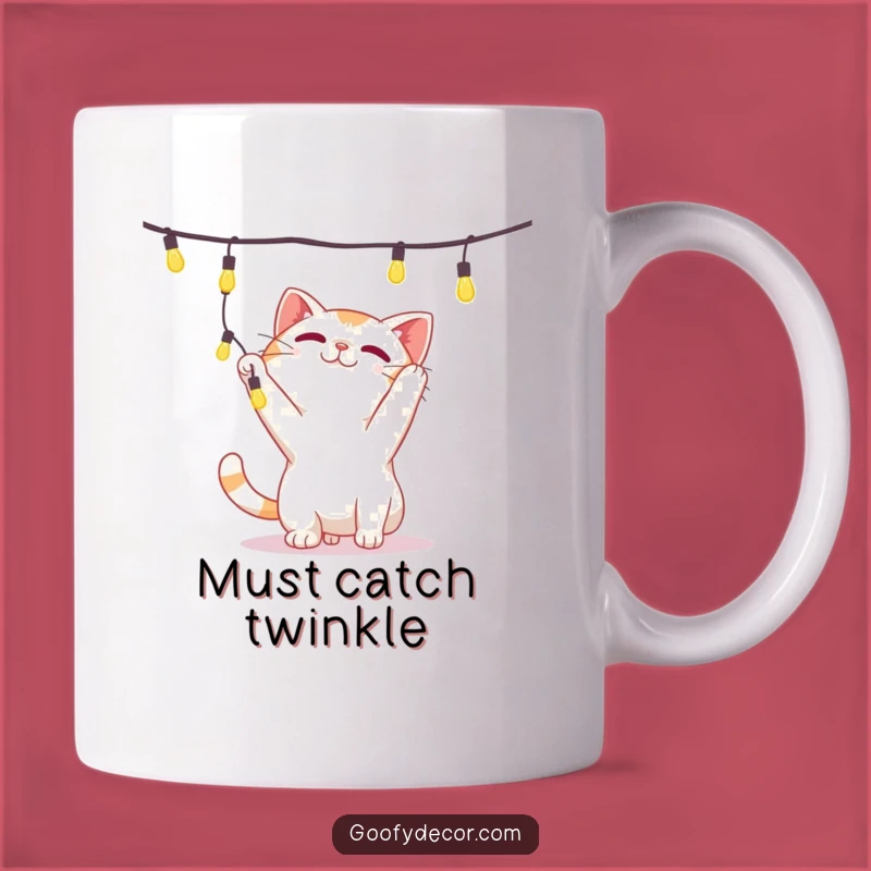 Funny Cat Mug: Playful Lights, A Purrfect Funny Gift!