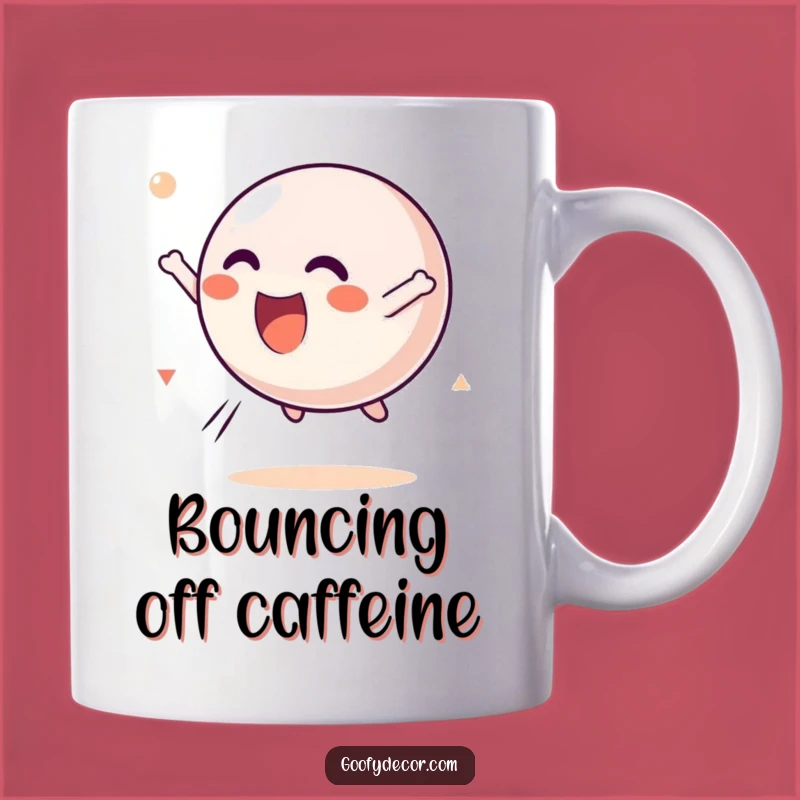 Funny Kawaii Bouncing Ball Mug: Tumbling Character for Hilarious Mornings