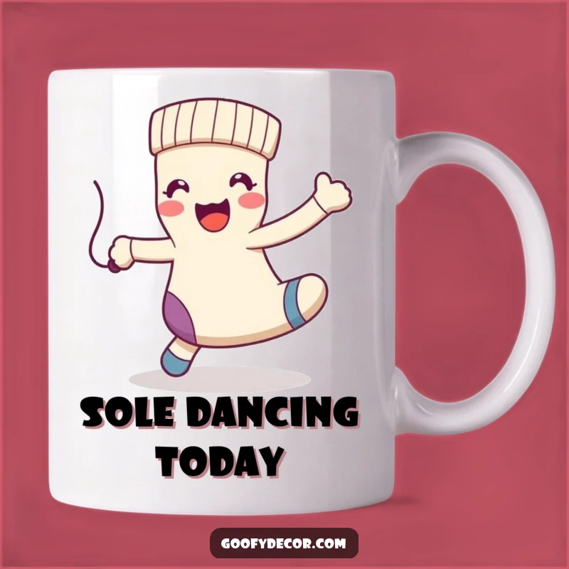 Funny Kawaii Sock Dance Mug: Playful Fun & Cozy Vibes - Perfect Funny Gift!