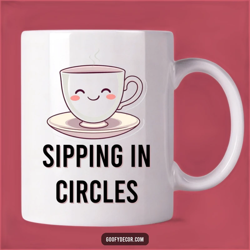 Funny Kawaii Teacup Mug: Smiling Cup Spins for Hilarious Tea Time