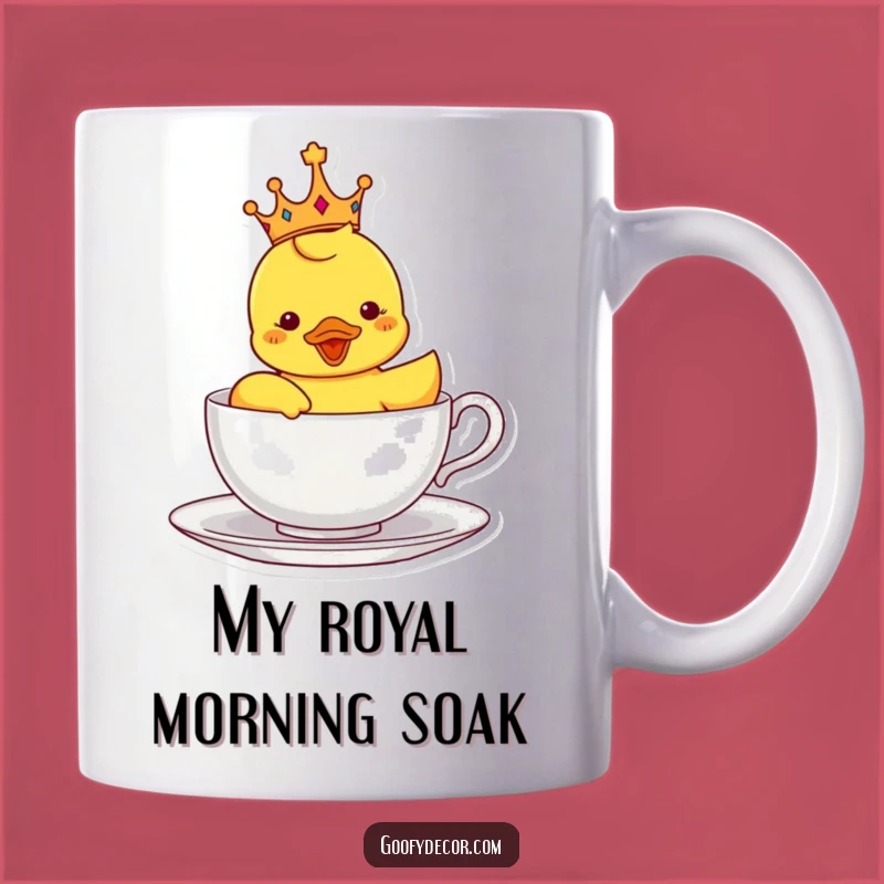 Funny Rubber Ducky Mug: Royal Teacup Voyage Gift for Bathtime Fun