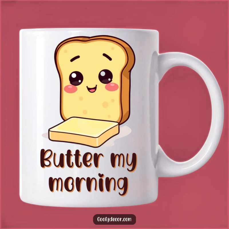Funny Toast Butter Slide Mug: Breakfast Laughs, Slippery Fun, Perfect Funny Gift