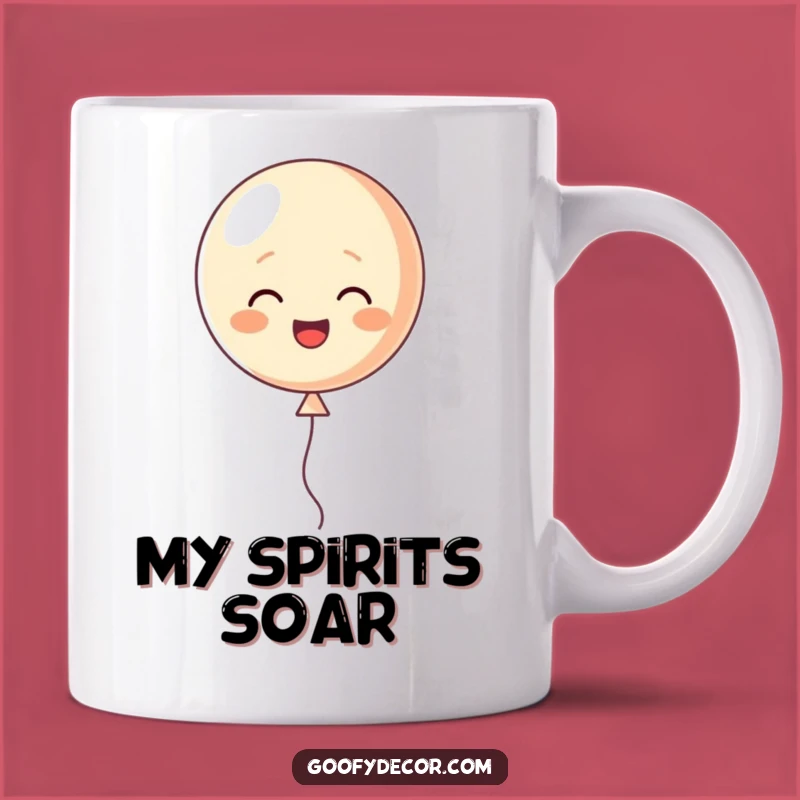 Funny Balloon Buddy Mug: Cheerful Floating Character, Perfect Funny Gift for Uplifting Moments