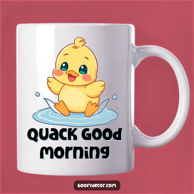 Funny Cheerful Duckling Puddle Mug: A Joyful Gift for Rainy Day Lovers