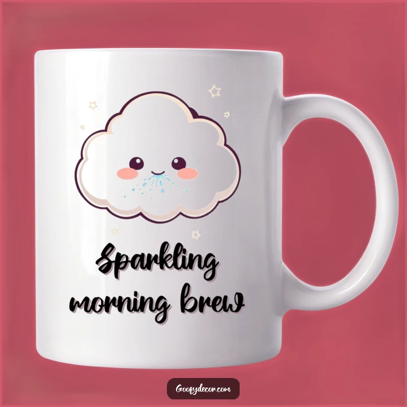 Funny Kawaii Cloud Mug: Glitter Sneeze, Whimsical and Perfect Gift