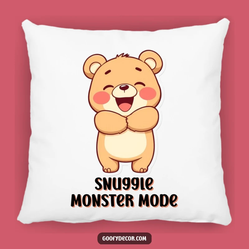 Cozy Funny Bear Hug Pillow: Snuggle with This Big-Hearted Bear, Perfect Funny Gift!