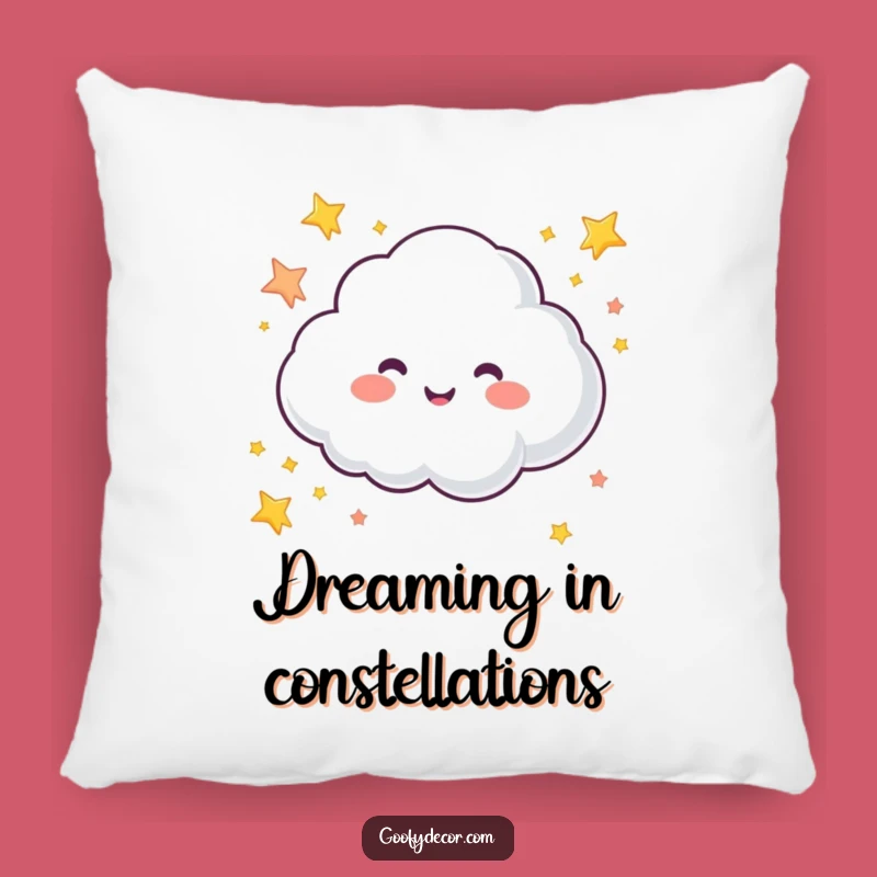 Funny Cloud Pillow: Cozy Star Sprinkling Comfort, An Adorable Funny Gift!