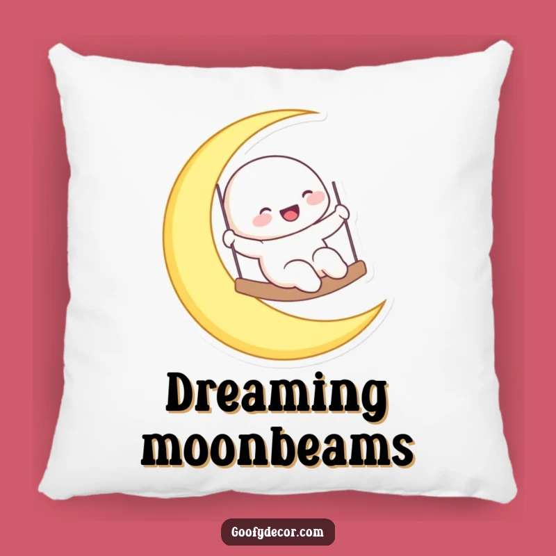 Funny Laughing Moon Pillow - Celestial Comfort, Sweet Gift