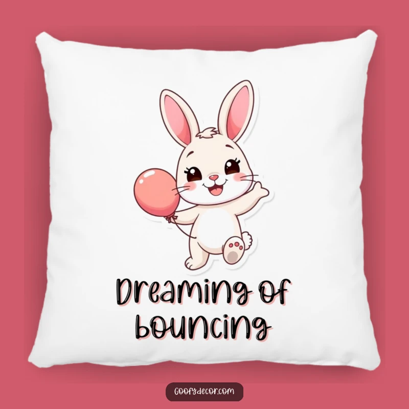Cozy Funny Bunny Balloon Pillow: Snuggle with This Happy Hopper, Perfect Funny Gift!