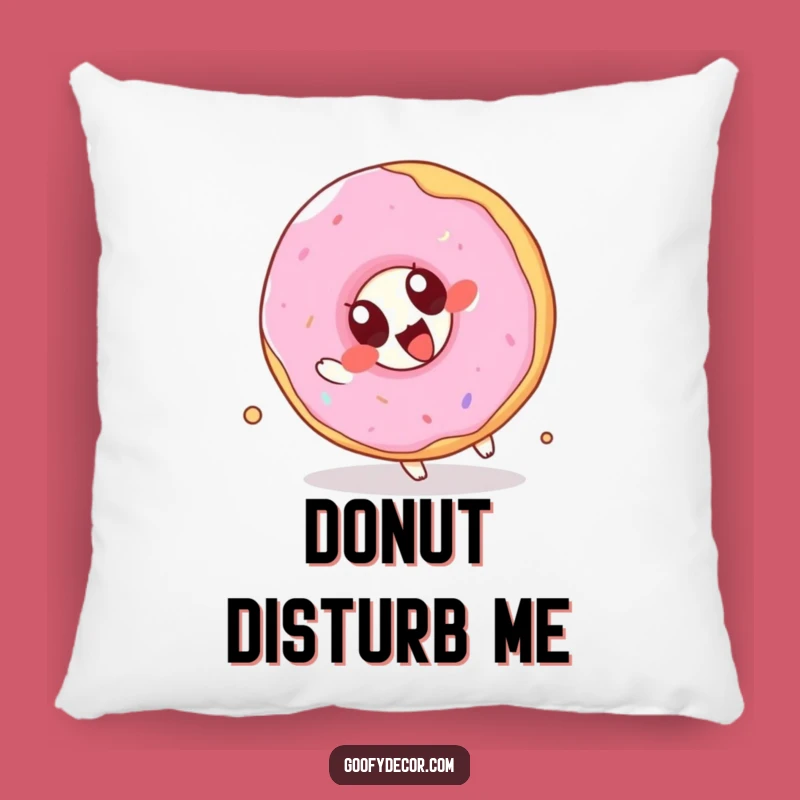 Funny Kawaii Donut Pillow: Joyful Somersaulting Cushion, Adorable Funny Gift