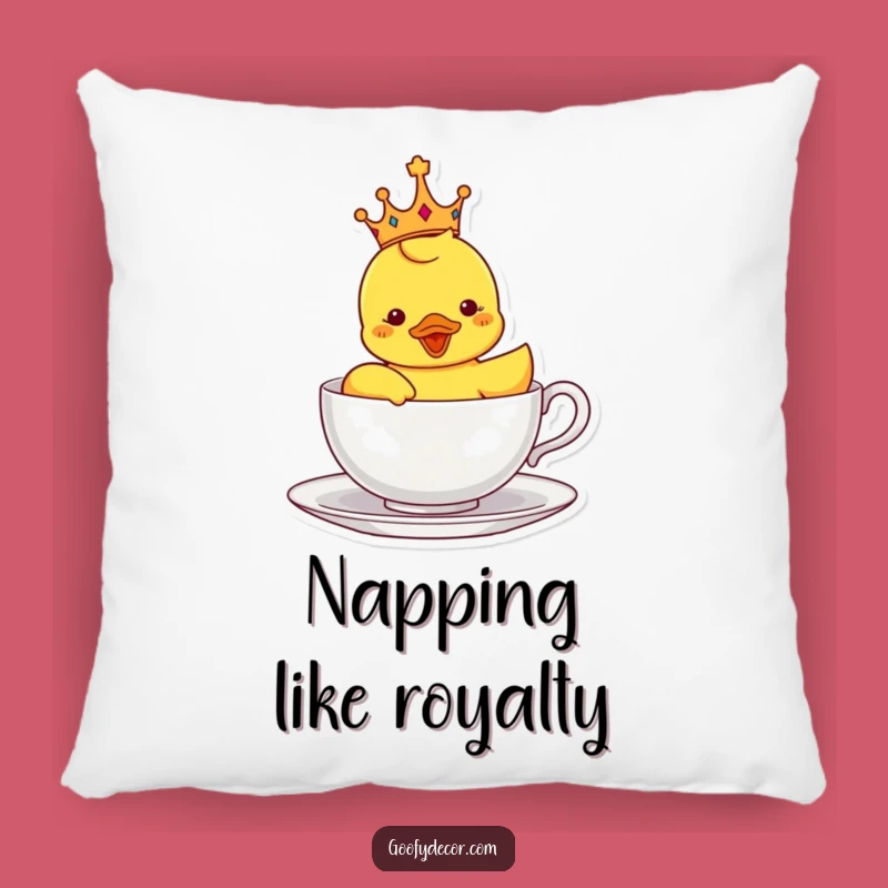 Funny Rubber Ducky Pillow: Cozy Comfort Fit for a Royal Duck