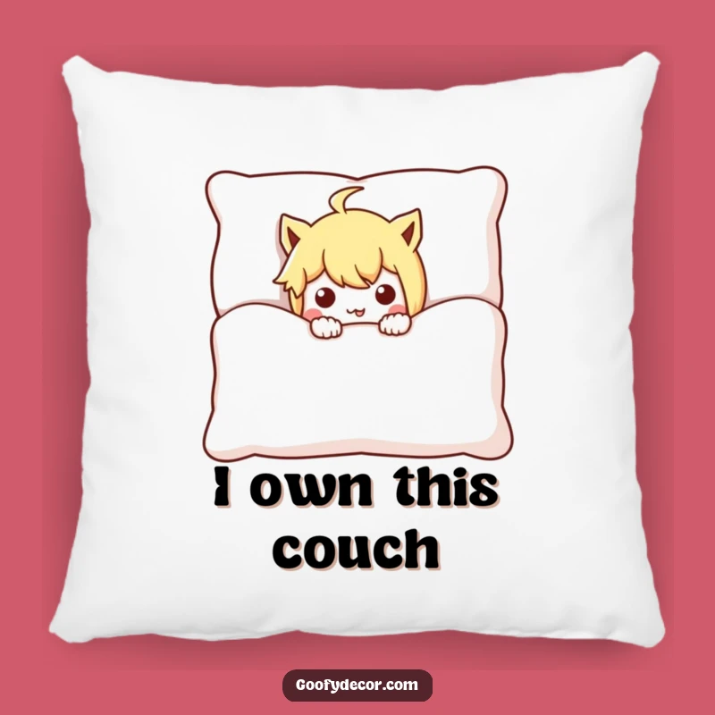 Funny Mischievous Character Pillow - Comfy Accent for Playful Rooms