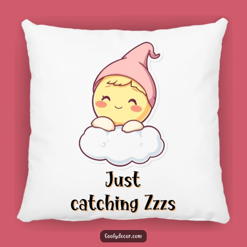 Funny Moon Pillow: Cozy Comfort with a Sleepy Character