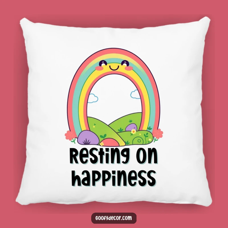 Soft Funny Rainbow Pillow - Cozy Comfort with a Cheerful Aura