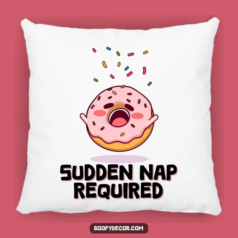 Funny Donut Sprinkle Pillow: Cozy Startled Pastry Cushion, Wonderful Funny Gift