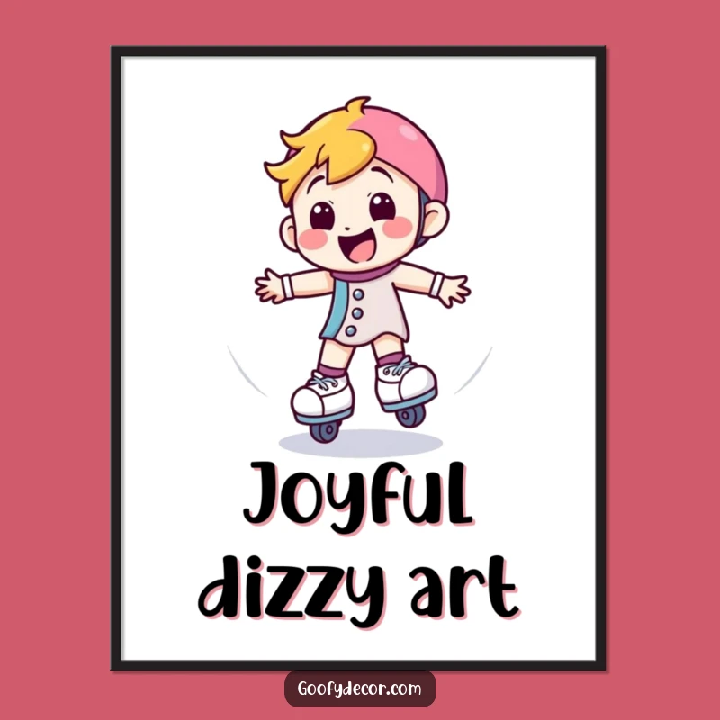 Funny Roller Skate Digital Art: Instant Energetic Decor for Any Space