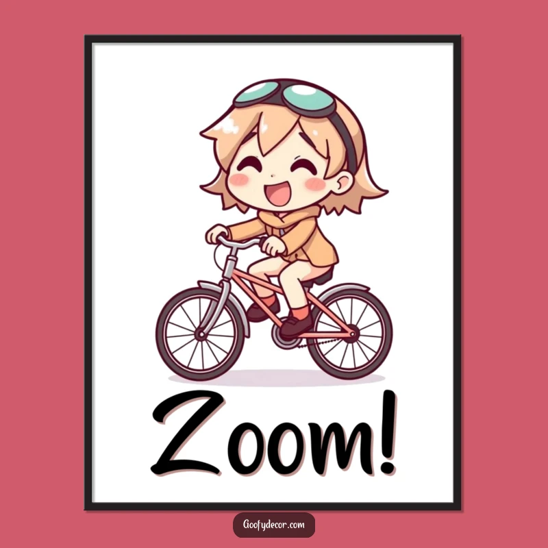 Funny Small Bike Digital Art - Hilarious Joyful Ride Print Gift