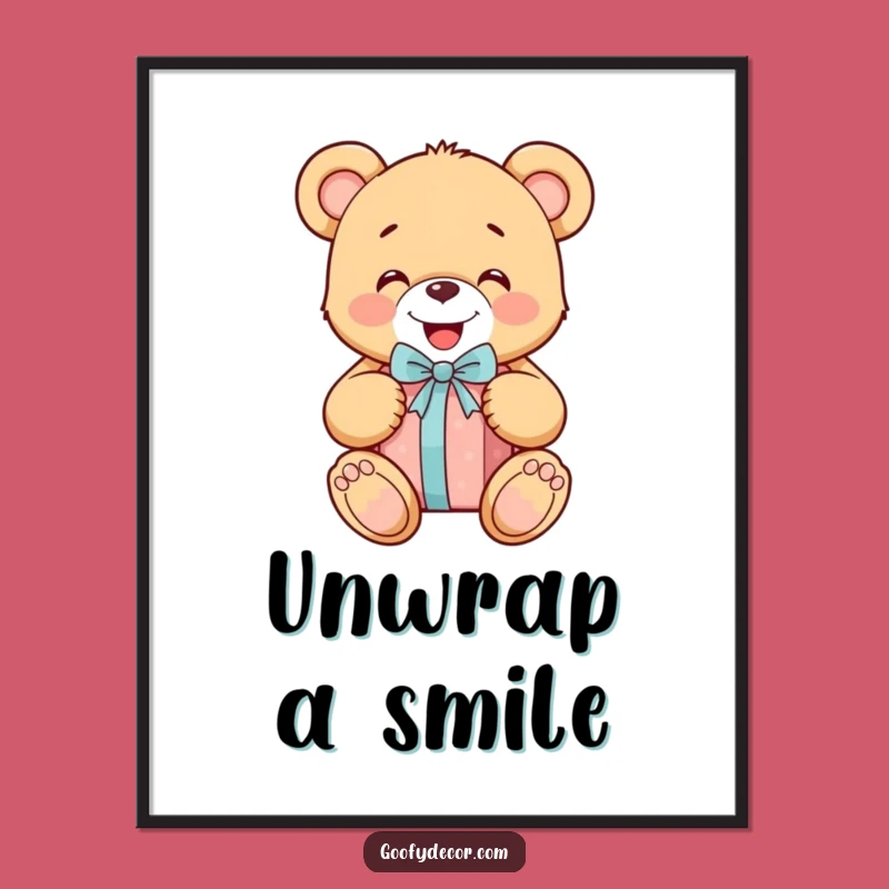 Funny Teddy Bear Gift Digital Art: Instant Joyful Decor