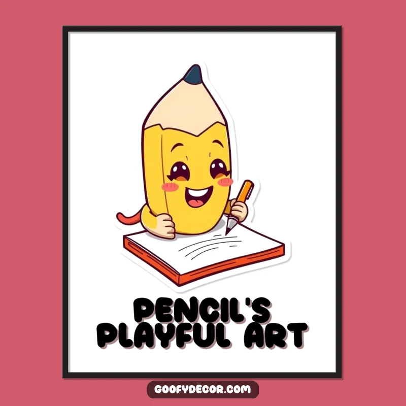 Funny Kawaii Pencil Scribble Digital Art: Instant Creative Fun - Perfect Funny Gift!