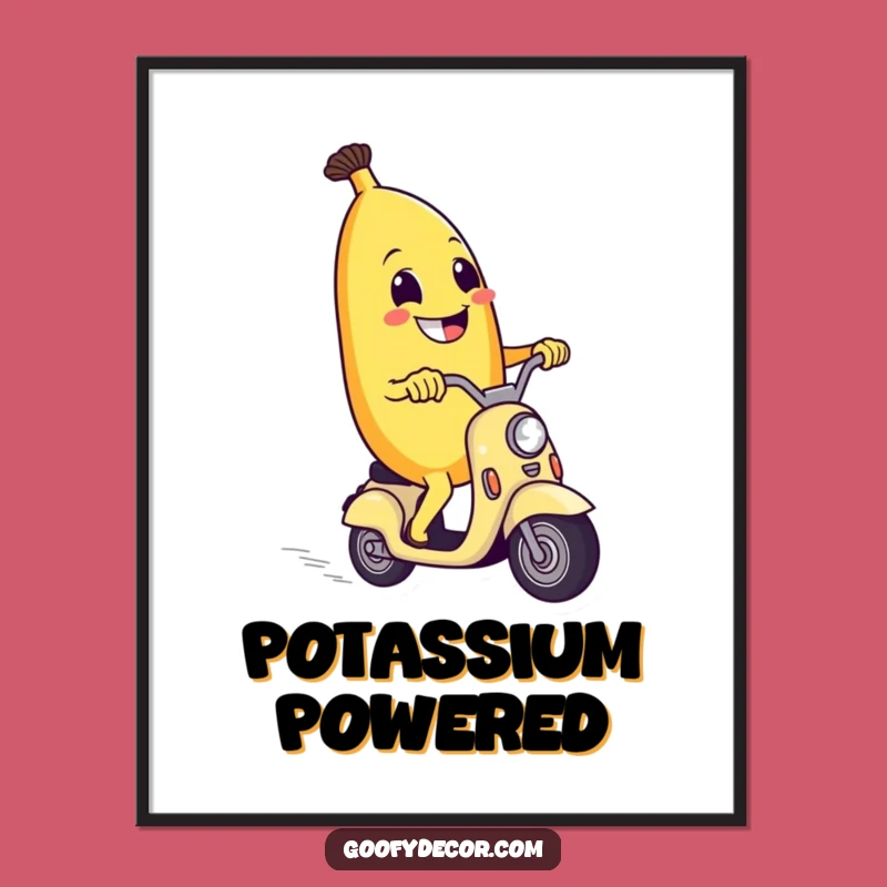 Funny Banana Scooter Digital Print: Instant Fun, Vibrant Art, Perfect Funny Gift