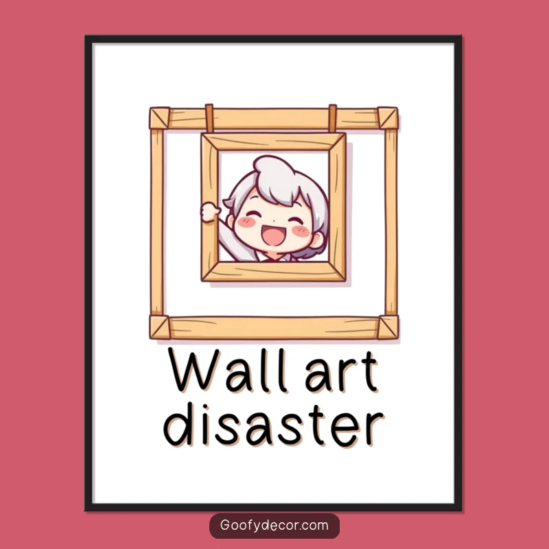 Funny Crooked Picture Digital Print: Hilarious Decor Art for Instant Charm