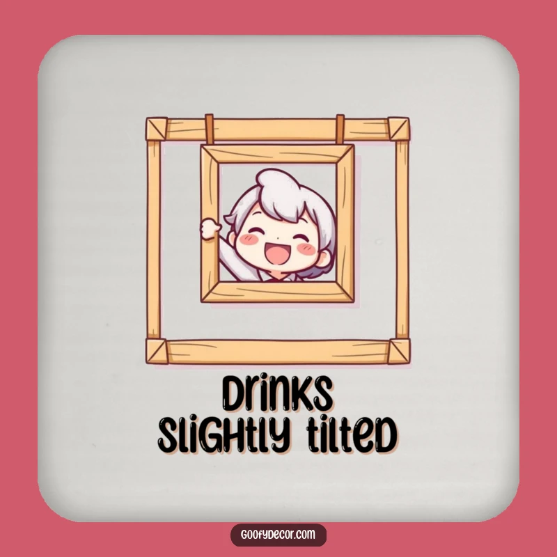 Funny Crooked Picture Coaster: A Hilarious Guard for Your Table