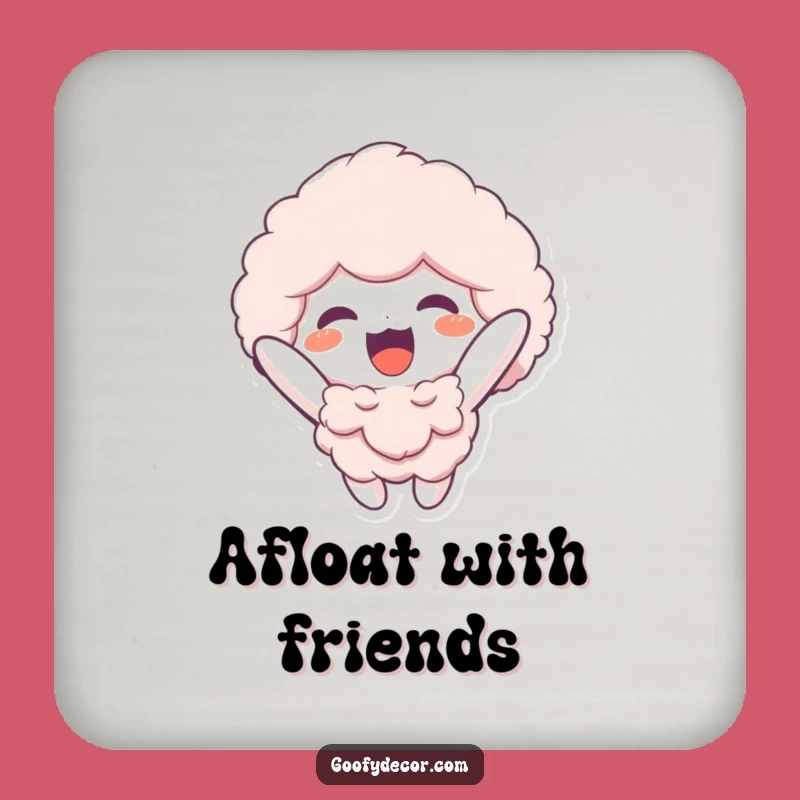 Funny Fluffy Floater Coaster: Protect Tables with Gentle Humor