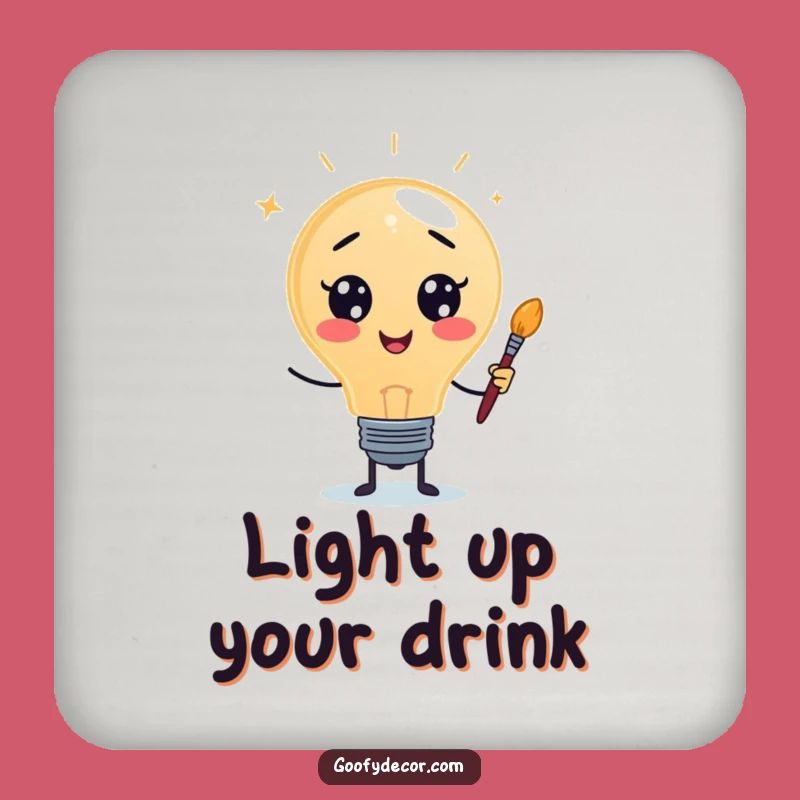 Funny Lightbulb Coaster: Protect Surfaces with Sparkling Ideas