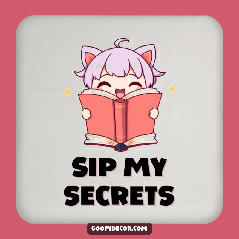 Funny Book Table Coaster: Secret Page Reveal Art, Perfect Funny Gift for Coffee Tables