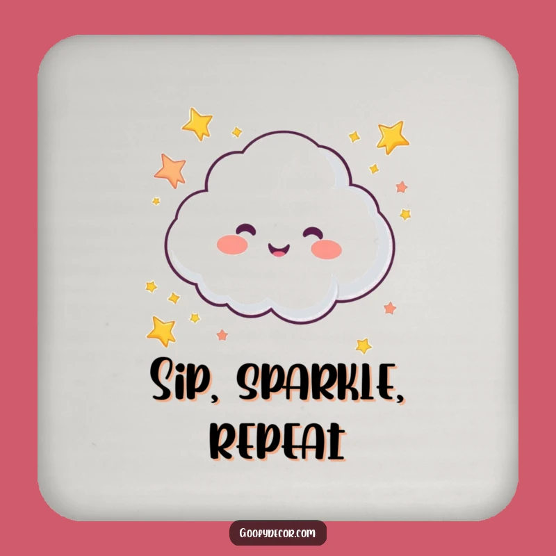 Funny Cloud Coasters: Star Sprinkling Protection, A Chic Funny Gift!