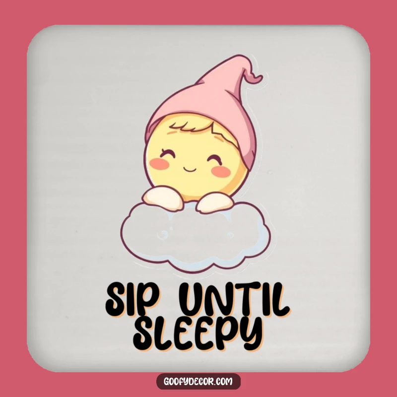 Funny Moon Coaster: Protect Surfaces with a Sleepy Celestial Body