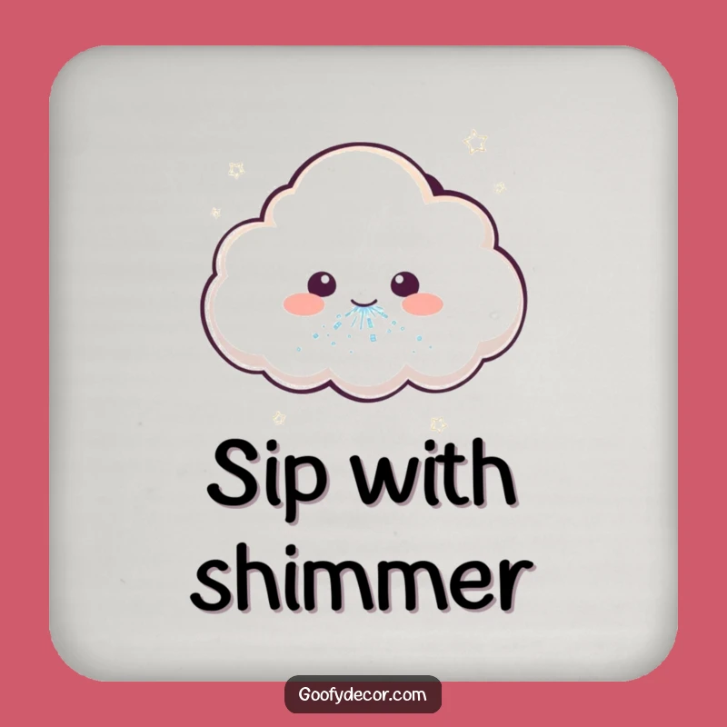 Funny Kawaii Cloud Coaster: Glitter Sneeze Protection with Magic